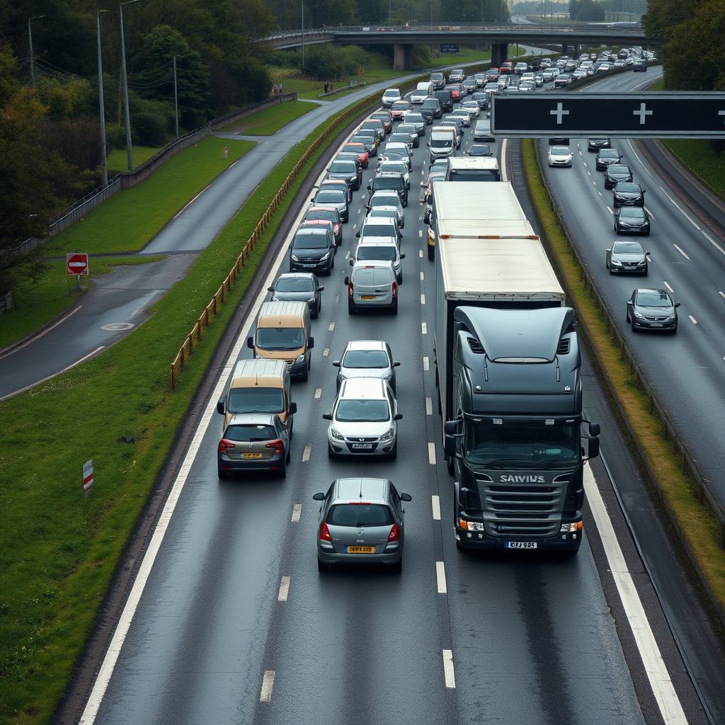 Drivers trapped in M4 traffic jam as queues lengthen